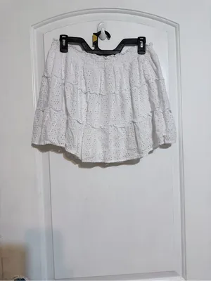 Justice White Eyelet Tiered Mini Skirt girls plus 16/18 thumbnail 2