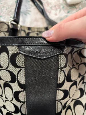 Coach Bag Shoulder Black Signature Canvas thumbnail 3