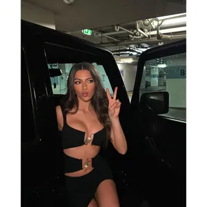 White‎ Fox Boutique NEW Lock My Heart Up Mini Dress Black Instagram Miami Monaco thumbnail 2