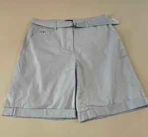 Tommy Hilfiger Shorts Light Blue Bermuda Cuffed with Belt Size 8 thumbnail 1