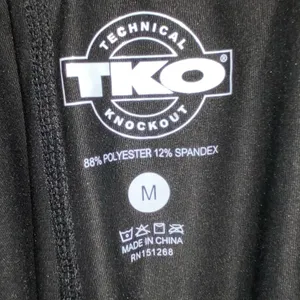 TKO Technical Knockout White Athletic Shorts Medium Layered Workout Gym‎ Running Black thumbnail 5