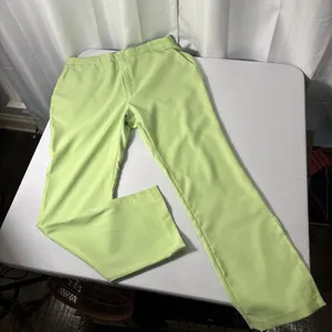 Steve Madden Spencer Split Hem High Rise Flared Pant Neon Green Women Size XL‎ thumbnail 1