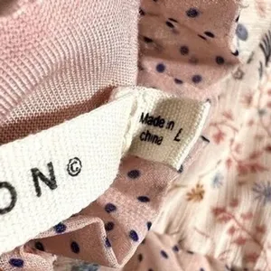 Ellison Pink Floral Polka Dot Mixed Print Ruffle Tiered Midi Dress Size L thumbnail 5