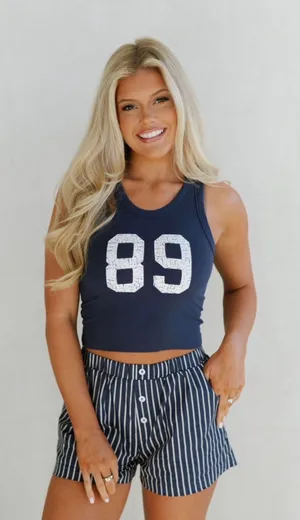 These Three Boutique navy boxer shorts thumbnail 1