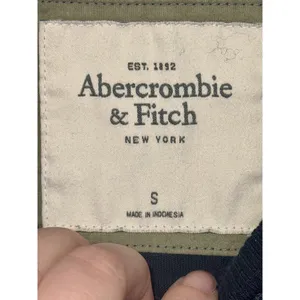 Abercrombie & Fitch Navy Blue Red Logo Crewneck Sweatshirt Vintage Womens Size S thumbnail 3