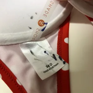 NWOT Red White Polka Dot Ruffle Trim Bikini Underwire Top Bottoms Swimsuit Set thumbnail 6