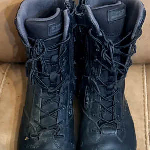 First‎ Black Combat Boots Size 8 thumbnail 2