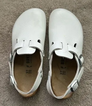 Tokio Super Grip white Birkenstock with adjustable back strap thumbnail 1