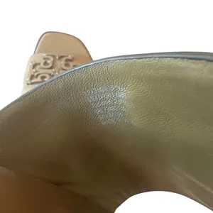 Tory Burch Ines Leather Slides‎ Almond Beige Sandals 9 thumbnail 5