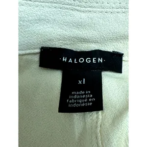 Halogen Midi Wrap Dress Notch Lapel Sleeveless Elastic Waistband Cream W 1X NWT thumbnail 9
