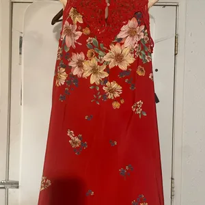 Miss Me Red Floral Dress thumbnail 3