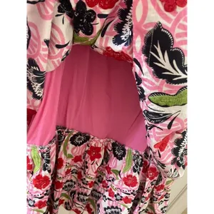 Anthropologie x Maeve Tiered Printed Mini Dress large EMBROIDERED SQUIGGLE thumbnail 5