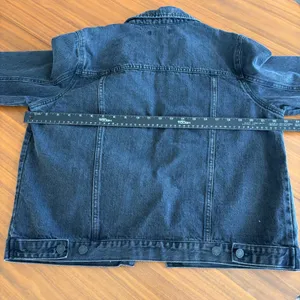 Buffalo David Bitton Denim Jacket M Distressed Black Wash Grunge Streetwear Edgy thumbnail 8