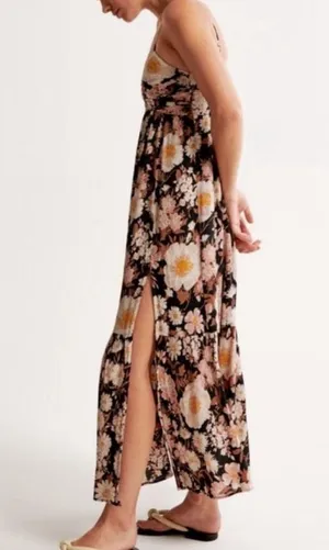 Abercrombie Crinkle Textured Ruched Maxi Dress thumbnail 6
