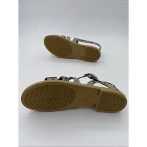 CROCS TULUM SANDAL Snake Print Multi Strap Sandal Women's 8 thumbnail 5