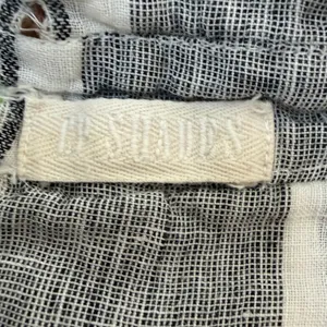 CP Shades Women Grey White Striped 100% Linen Button Down Tunic Top Small thumbnail 4