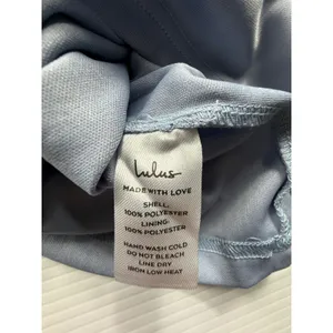 Lulus Light Blue Swiss Dot‎ Long Sleeve Wrap Mini Dress XXS New With Tags thumbnail 6