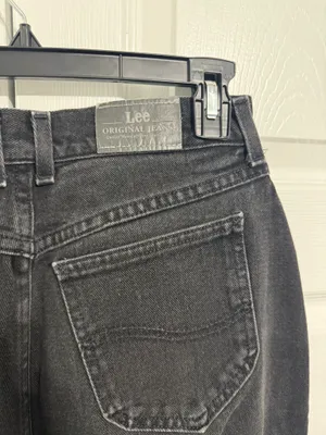 VINTAGE Lee High-Rise Straight Black Jeans thumbnail 3