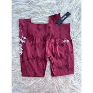 Civil Regime Blush Red Reaper Wash Kelly Seamless Leggings Size Medium thumbnail 2