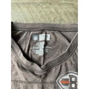 NFL Women's Brown Orange "Cleveland Browns Football" Long Sleeve Tee Size Medium thumbnail 3