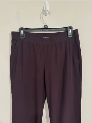 Eileen Fisher Easy Fit Cassis Washable Stretch Crepe Straight Ankle Pants size S thumbnail 4