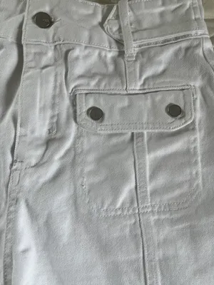 ZARA White Jean Shorts thumbnail 2