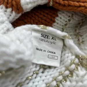 Women's Sweater in Cream, Gold, and Rust colors XL thumbnail 6