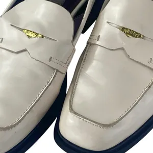 Franco Sarto Giada Cream White Leather Slingback Buckle Loafer Heels Shoes Sz 9M thumbnail 5