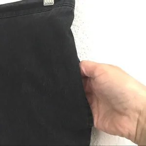 Alfred Dunner black pull-on grandma denim pants 10P‎ thumbnail 3