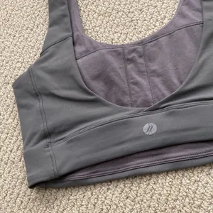 Paragon Fitwear Cristina Capron Sports Bra Low V-Back Sports Bra Grey VEUC thumbnail 5