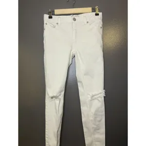 Free People Distressed Skinny Jeans Womens 27 White Slim Stretch Denim thumbnail 2