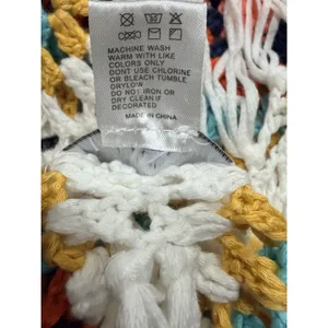 Vivid Granny Square‎ Crochet Fringe Crop Top Multicolor Boho Festival thumbnail 6