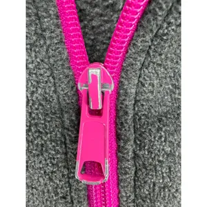 Columbia Womens Fleece Jacket Gray Pink Benton Springs Full‎ Zip S thumbnail 5