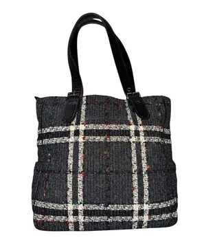 Vera Bradley Black and White Textured Tote Bag thumbnail 4