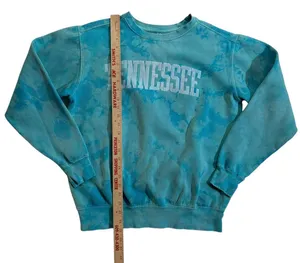 Pressbox Vintage University Of Tennessee Sweatshirt Cotton Small Turquoise Blue Tie Dye thumbnail 4