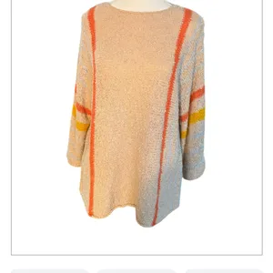 Dokotoo Striped Multicolor Women's Knit 3/4 Sleeve Sweater thumbnail 2