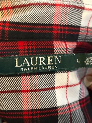 Ralph Lauren Red, Black & White Plaid Button-Down Shirt thumbnail 7