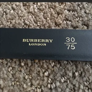 Burberry Black Leather with Gold Plaque Belt thumbnail 3
