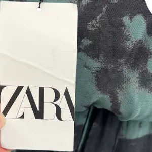 Zara Maxi Dress Tie‎ Dye Printed Chiffon Beaded Straps Green Size Small thumbnail 14