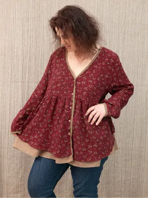 Florho NWT Boho Cottagecore Vintage Prairie Style Floral Cardigan Top thumbnail 1