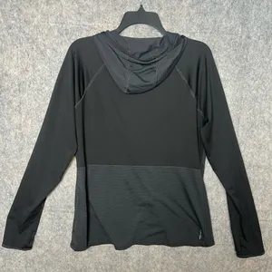 The North Face Woman Size Large Flashdry lightweight‎ black hooded pullover thumbnail 4