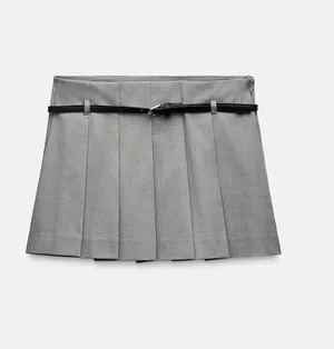 Zara Belted Box Pleat Skort thumbnail 3