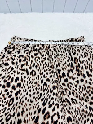 Victoria's Secret Leopard-Print Satin Pants in Cream, Brown, Black Size S thumbnail 5