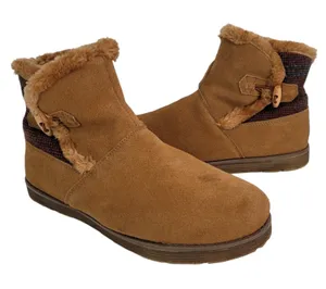 Skechers Ankle Boots Womens 9 Tan Suede‎ Faux Fur Lined 48677 thumbnail 1