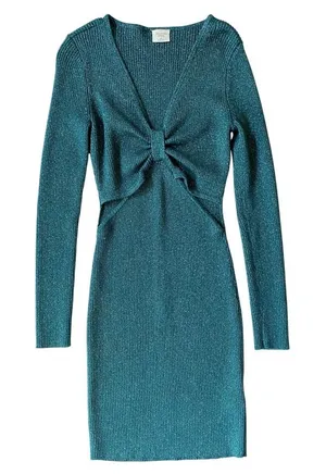 Abercrombie & Fitch Long Sleeved Knot‎ Front Mini Dress- S EUC thumbnail 1