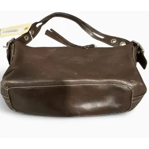 Vintage Coach Legacy East West 1417 Brown Leather Shoulder Bag Y2K Tassel thumbnail 6