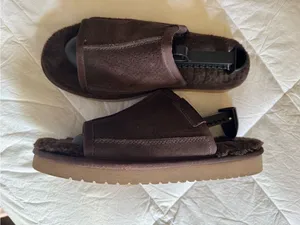 Koolaburra Brown Suede Shearling Slide Slippers Size 9 thumbnail 3