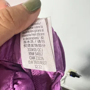 Victoria's Secret Satin Pajama Set Large Purple Logo Shorts Lightweight thumbnail 8