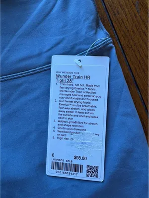 Lululemon Wunder Train High Rise 28” Steel Blue Size 6 NWT thumbnail 4