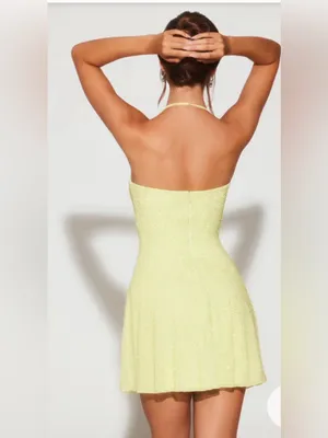 Oh Polly Lime Salerno Embellished Multi Wear A-Line Mini Dress thumbnail 2